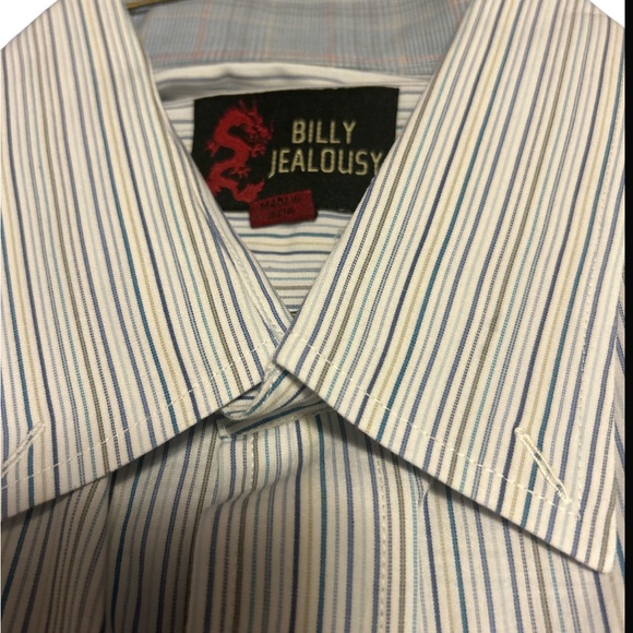 Billy Jealousy Blue White Men's Button-down
Long Sleeve Shirt - L - Picture 8 of 14